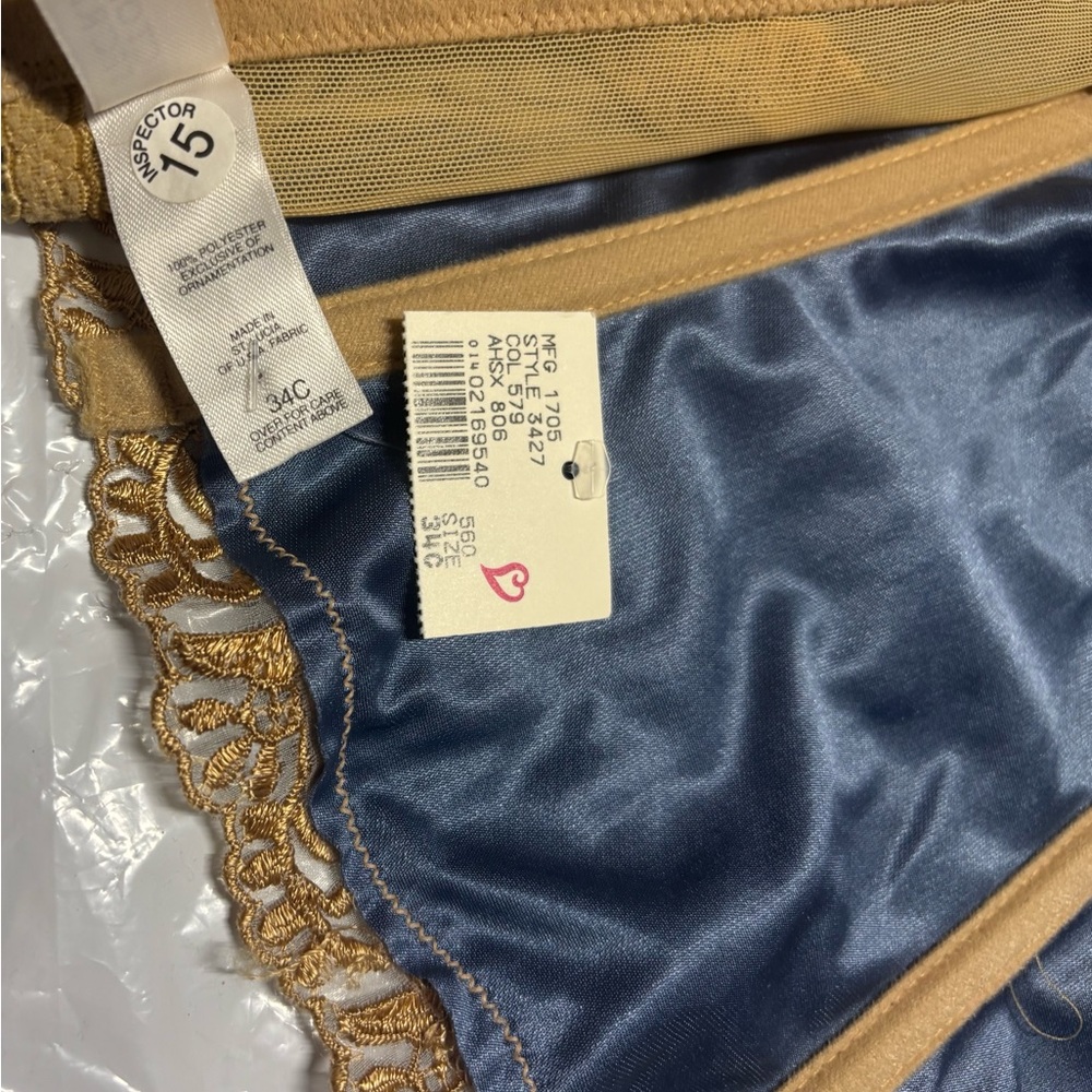Victoria's Secret Gray and Gold Embroidered Lace corsé Bodysuit - Picture 10 of 10